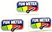 FUN Meter 3 to Pack. Heavy Duty Vinyl Decal. 2.25 Inch by 1.25 Inch