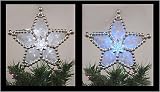 8 LED Color Changing Star Christmas Tree Topper Blue to White #ES61-014