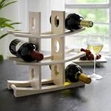 Whitewash Bamboo Wine Rack