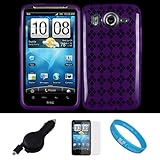 Purple Argyle Transparent Thermoplastic Polyurethane Protecctive TPU Silico ....