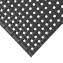 Rubber-Cal Paw Grip 100% Nitrile Non-Slip Rubber Matting - 3/8inch x 34inch x 9ft - Black