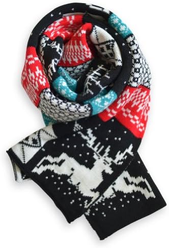 Cyber Monday 2014 Clearance Christmas Reindeer Snowflake Knitted Scarf