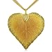 Search : Heart Shaped 24K Gold Overlay Leaf Pendant on Multi Chain Necklace