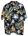 Tommy Bahama Island State of Mind Silk Camp Shirt (Color: Black, Size L)