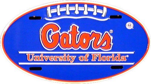 (6x12) Florida Gators Oval NCAA Tin License Plate