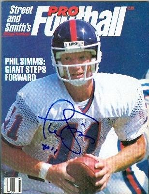 Phil Simms autographed Street & Smith Yearbook (New York Giants) - Autographed NFL Magazines