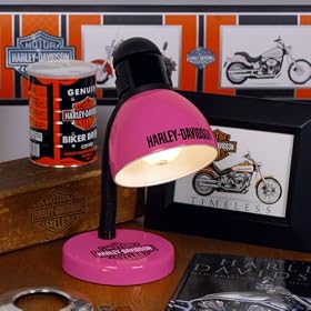 Pack of 2 Officially Licensed Harley Davidson Pink Desk Lamps