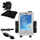Dell Axim x30 Auto Bean Bag Dash Holder with Car Charger - Uses Gomadic TipExchange