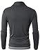Doublju Mens Cardigan Style T-shirts
