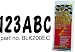 Hardline LETTER SET BRUSH BLACK BLK200EC (Image for Reference)