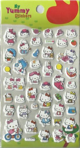 KITTY Cute 2 Foam Shape Sticker/Puffy Sticker Art Supplies