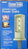 Multi-outlet & Power Strips: Seasons Bright Outdoor 3-outlet Power Stake BL2428