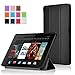 Fire HD 7 Case - Exact Amazon Fire HD 7 Case [SLENDER Series] - Ultra Slim Lightweight Smart-Shell Stand Case for Amazon Fire HD 7 4th Generation (2014) (With Auto Wakes/Sleep Function) Black