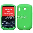 Green Gel Soft Skin Cover Sprint HTC Snap S511 Silicone Protector Case