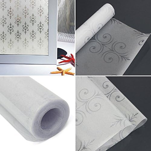 Window Dressings Beautiful Draperies Curtains 45x200cm Privacy Frosted Static NO Glue Glass Film Kitchen Bathroom Window sticker Home Textiles Window Treatments