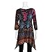 Women's Tunic Top - Jennifer Tie-Dye Blouse With Sharkbite Hem