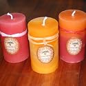 2" Diameter Pillar Candles(Scent=Plumeria)