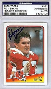 Rick Bryan Autographed Signed 1988 Topps Card #83369490 - PSA/DNA Certified - NFL Slabbed Autographed Cards