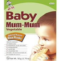 Hot Kid Baby Mum-Mum Vegetable Flavor Rice Rusks, 24-Count (Pack of 6)
