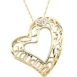 14K Yellow Gold "Grandma" Heart