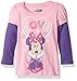 Disney Girls' Toddler Girls' Minnie Mouse Love Me Long Sleeve Two-Fer T-Shirt