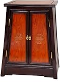 Elegant Oriental Decor - 27 Chinese Rosewood Long Life Cabinet - Two-Tone Rosewood