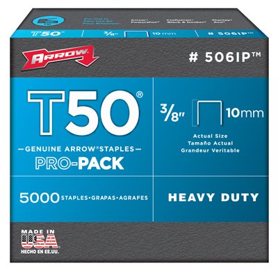 Arrow Fastener 506IP 5000-Pack T-50 3/8-Inch Staples - Quantity 20 On Sale