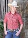 Laredo Short Sleeve Red with Floral Print with Snaps Ladies Western Shirt