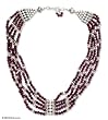 Garnet choker, 'Regal Mood' 0.8" W 15.4" L