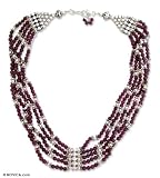 Garnet choker, 'Regal Mood' 0.8 W 15.4 L