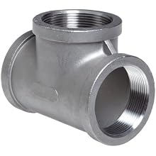 Stainless Steel 304 Cast Pipe Fitting, Tee, MSS SP-114, NPT Female