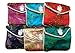 Assorted Asian brocade jewelry pouches with snap closure - set of 4