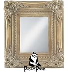 Review PosterPanda.com  / 11x14 - SILVER Carved with Gold Wash Liner FRAMED MIRROR