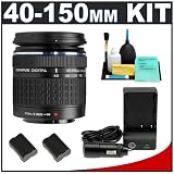 Olympus Zuiko 40-150mm f/4.0-5.6 Digital Lens + (2) BLM-1 Battery Packs + Accessory Kit for Olympus E-3, E-1, Evolt E-300, E-330, E-500, E-510 and E-520 Digital SLR Cameras