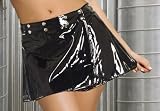 EM-V6110, Vinyl Wrap Mini Skirt with Snap Closure and Nail Heads ~ Elegant Moments Vinyl Collection ~ Also in Plus Sizes