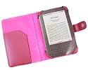 iTALKonline PINK Executive Wallet Case Cover Shield Slot for Amazon Kindle 3 Global Wireless 3G 6"