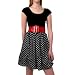 A. Byer Junior's Belted Polka Dot Dress With Full Skirt, Black, 3