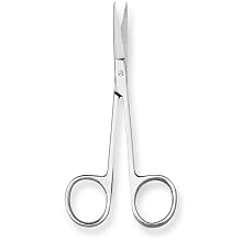 Stainless Steel Non Sterile Mirror Finish Straight Iris Scissor, 4-1/2" Length, For Single Use (Pack of 100)