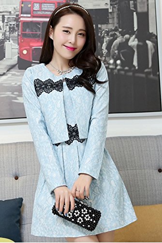 ツーピース  ミニ ワンピース レース フラワー ジャケット レトロ エレガント シフォン ロング コート ブラウス スーツ オーガンジー 長袖 フレア セクシー 大きいサイズ  エレガンス 美脚 デート パーティ 2次会 秋物 冬物 可愛いスカーフ付き m115