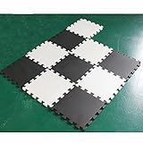 AGPtek 10 Piece Eva Foam Puzzle Exercise Mat Interlocking Floor Tiles -- White and Black