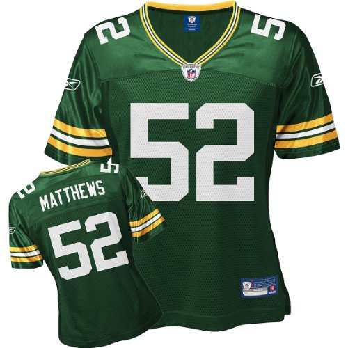 Reebok Green Bay Packers Clay Matthews Women's Replica Jersey Large