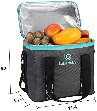 Apollowalker Insulated Picnic Basket Lunch Bag, Waterproof Reusable Cooler