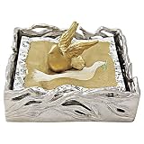 Mariposa Branch Napkin Holder w/ Gold Dove Weight