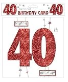 Review AIP  / Birthday Card With Glitter Number - 40 (CFLT40)