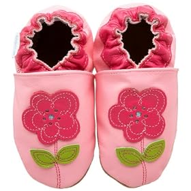 Robeez Infant/Toddler Delicate Flower Soft Sole Crib Shoe