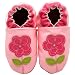 Robeez Infant/Toddler Delicate Flower Soft Sole Crib Shoe,Fuchsia,12-18 Months (US Toddler 4.5-6 M)