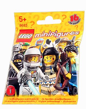 LEGO Minifigure Collection Series 1 Mystery Bag Pack 1 Random Mini Figure LEGO Minifigure Collection Series 1 Mystery Bag Pack 1 Random Mini Figure