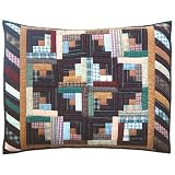 Dusty Diamond Log Cabin Pillow Sham 21 x 27 In.