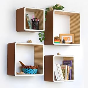 Amazon.com - Trista - [SaddleBrown & Orange Strip] Square