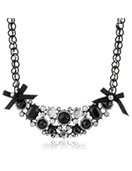 Betsey Johnson "Iconic Jet Setters" Gem and Crystal Necklace, 20"